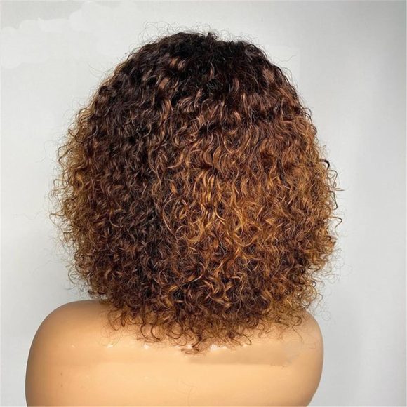 Women's Black African Small Curly Short Curly Hair Wig Long Hair Wig Short Curly Hair - Image 4