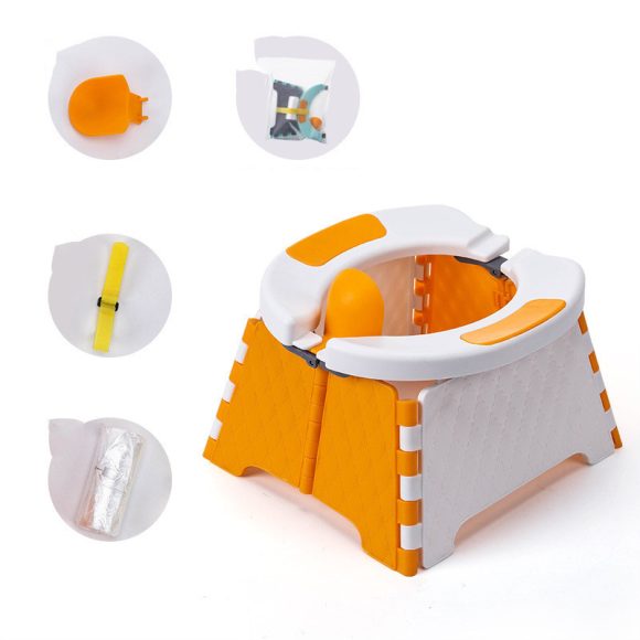 Baby Potty Training Seat Kids Toddler Outdoor Portable Folding Toilet Urinal Pot - Image 2