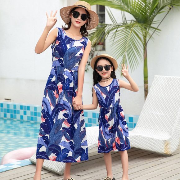 Mother And Daughter Vacation Beach Vest Long Skirt - Image 4