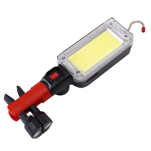 Portable Flashlight With Magnet Hook Camping Lamp USB COB Rechargeable 18650 Flashlight - Image 2