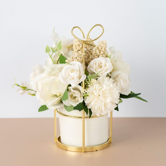 Small Potted Plants Ins Dried Flower Bouquet Simulation Flowers Fake Flowers Living Room Decoration Ornaments Tea Table Spring Festival Floral New Year Decorations - Image 6