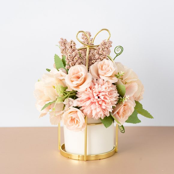 Small Potted Plants Ins Dried Flower Bouquet Simulation Flowers Fake Flowers Living Room Decoration Ornaments Tea Table Spring Festival Floral New Year Decorations - Image 5