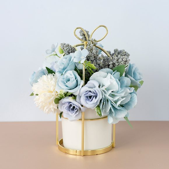 Small Potted Plants Ins Dried Flower Bouquet Simulation Flowers Fake Flowers Living Room Decoration Ornaments Tea Table Spring Festival Floral New Year Decorations - Image 2