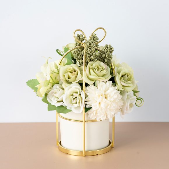 Small Potted Plants Ins Dried Flower Bouquet Simulation Flowers Fake Flowers Living Room Decoration Ornaments Tea Table Spring Festival Floral New Year Decorations - Image 3