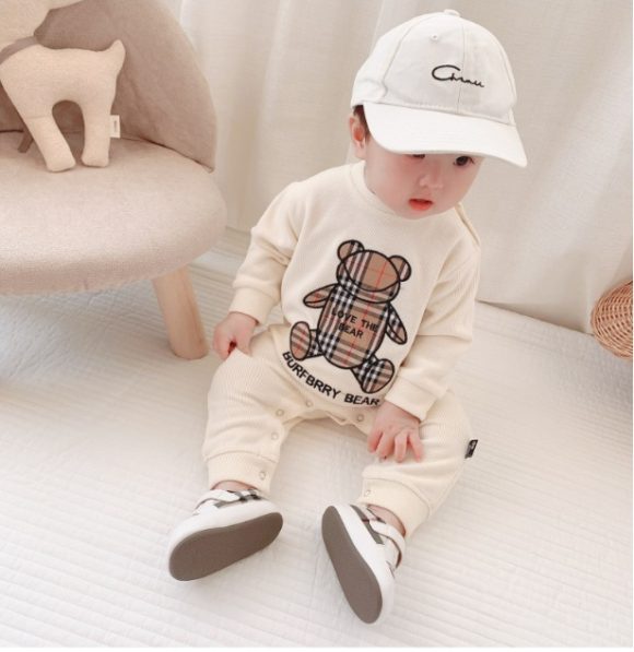 Baby Onesies Boys Baby Rompers Trendy Fans Infant Children'S Wear Girls' Rompers Plaid Children'S Jumpsuits Bears - Image 4