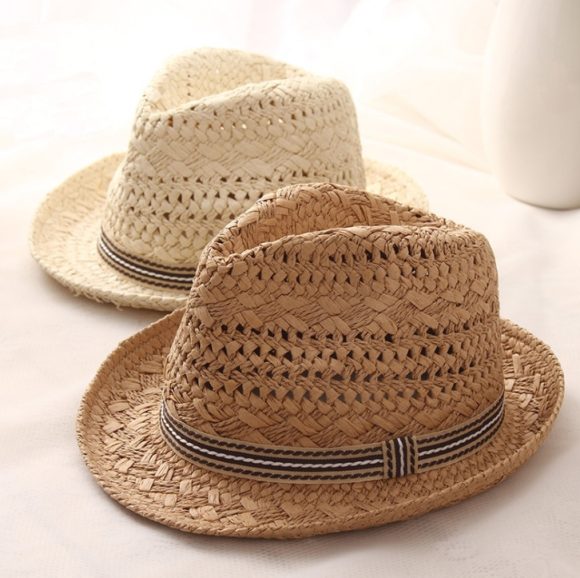 Straw Hat Parent-child Breathable Jazz Hat tide British Top Hat Summer Men's Panama Hat Children's Beach Sun - Image 3