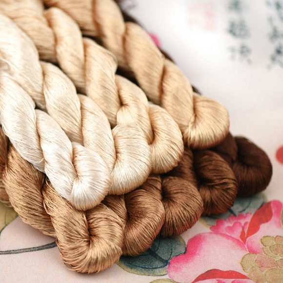 Wrapped Mulberry Silk Thread Large Branch Embroidery Thread Su Embroidery Wrapped Velvet Handmade - Image 3