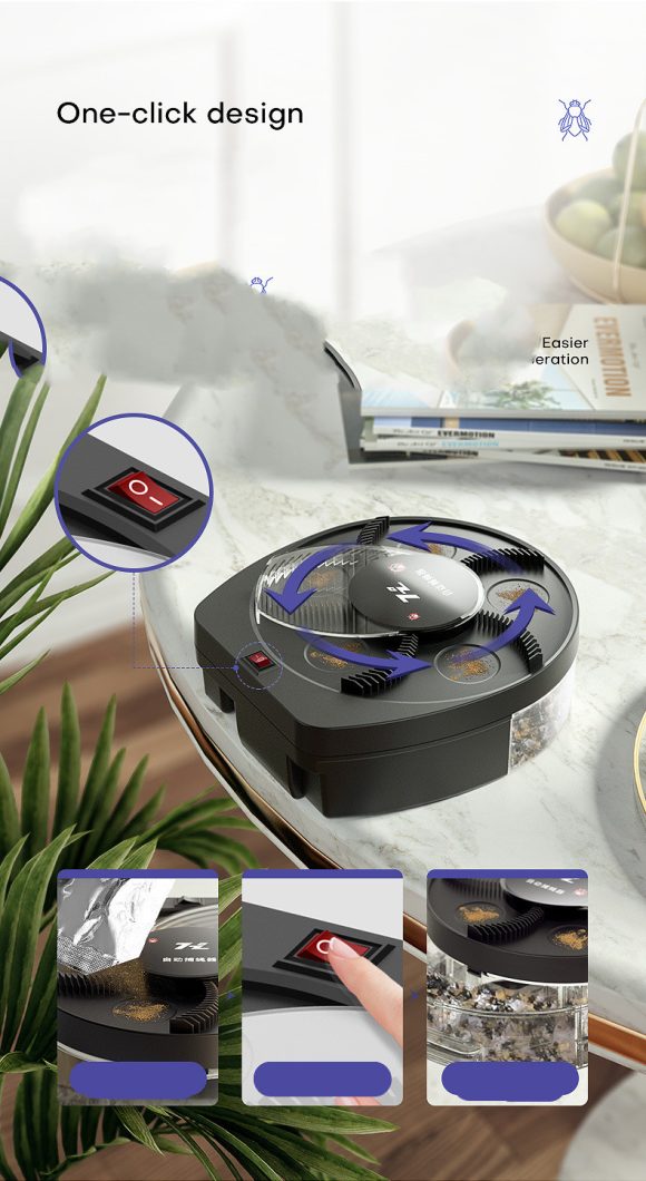 Wireless Fly-killing Lamp Restaurant Indoor Wall-mounted Trapping Fly Trap Artifact - Image 10