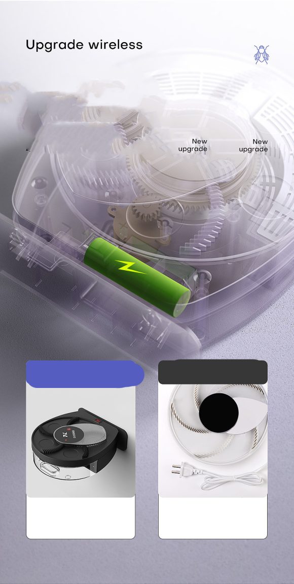 Wireless Fly-killing Lamp Restaurant Indoor Wall-mounted Trapping Fly Trap Artifact - Image 7