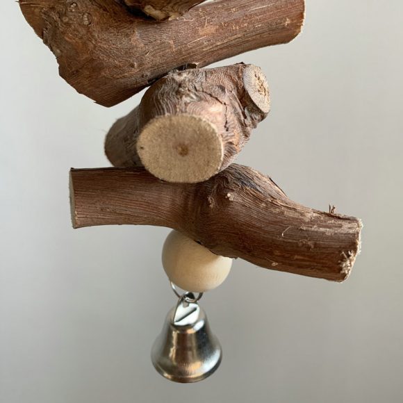 Parrot Vine Solid Wood Molar String With Bell - Image 2