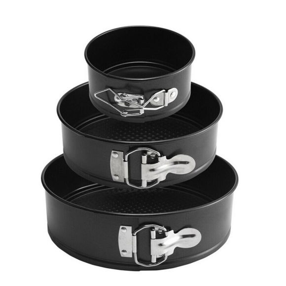 3PCS SET Non Stick Cake Tier Mold Baking Pan Tray Spring Form Round Bakeware - Image 6