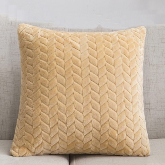 Flannel Solid Color Throw Pillow Sofa Cover Cushion Cover Nordic Style Simple Style - Image 2