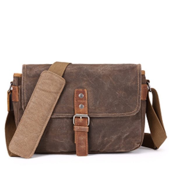 Retro Canvas Single Shoulder Camera Photo Messenger Men'S Business Men'S Chest Bag - Image 2