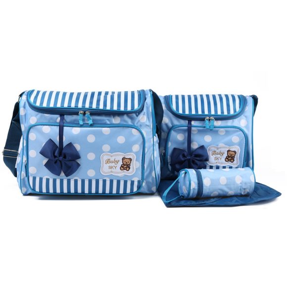 Mommy Bag Four-Piece Bowknot Outing One-Shoulder Multifunctional Large-Capacity Bag For Mother, Baby And Mother - Image 6