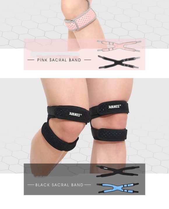 Sports Silicone Patella Belt Compression Protection Patella Running Mountaineering Breathable Basketball Knee Pads - Image 8
