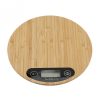 Bamboo Panel Electronic Kitchen Scale Big Round Baking Scale Gram Weight Scale