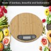 Bamboo Panel Electronic Kitchen Scale Big Round Baking Scale Gram Weight Scale - Image 5