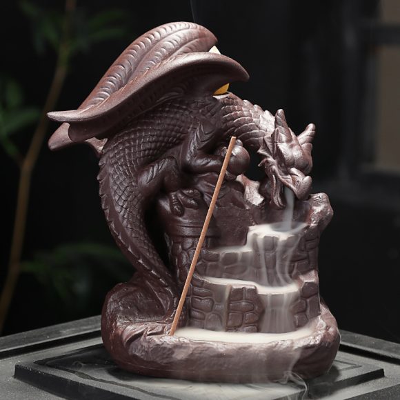 Zisha Ceramic Incense Burner Flying Dragon Ornaments Incense Mountain Flowing Water Incense Burner - Image 2