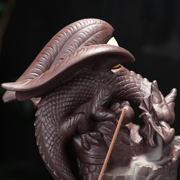Zisha Ceramic Incense Burner Flying Dragon Ornaments Incense Mountain Flowing Water Incense Burner - Image 5