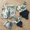 Foreign Trade Family Wear Cross-Border Nylon Printing European And American Parent-Child Swimsuits Baby Boys Girls Men'S And Women'S Clothing Yy0008 - Image 3