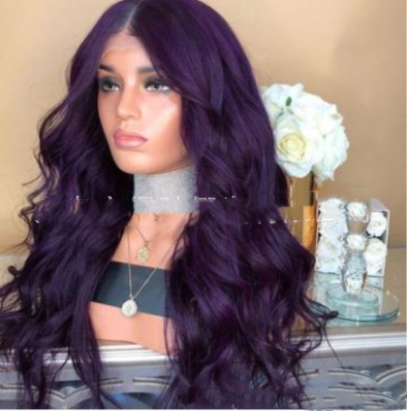 Medium And Long Curly Hair Cross-border Fashion Big Wave Cosplay Anime Purple Factory Wholesale - Image 5