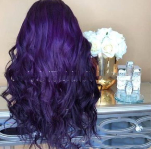 Medium And Long Curly Hair Cross-border Fashion Big Wave Cosplay Anime Purple Factory Wholesale - Image 3