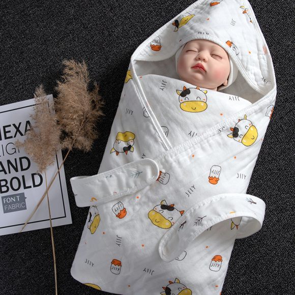 Cotton Baby Blanket Baby Blanket swaddling towel - Image 7