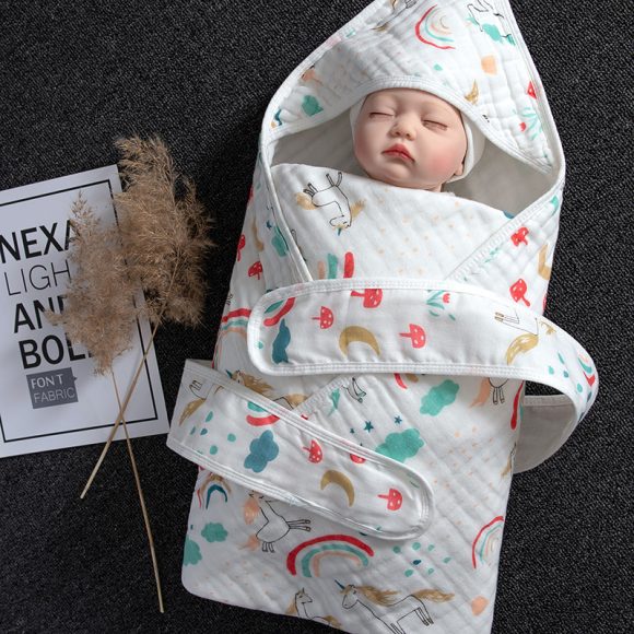 Cotton Baby Blanket Baby Blanket swaddling towel - Image 3