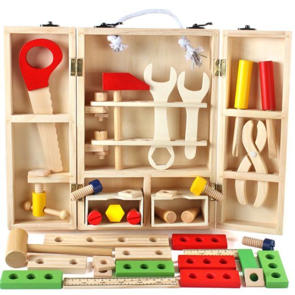 Children's Maintenance And Management Of Wooden Toolbox Toys Simulation Disassembly And Assembly Multi-purpose Woodworking - Image 7