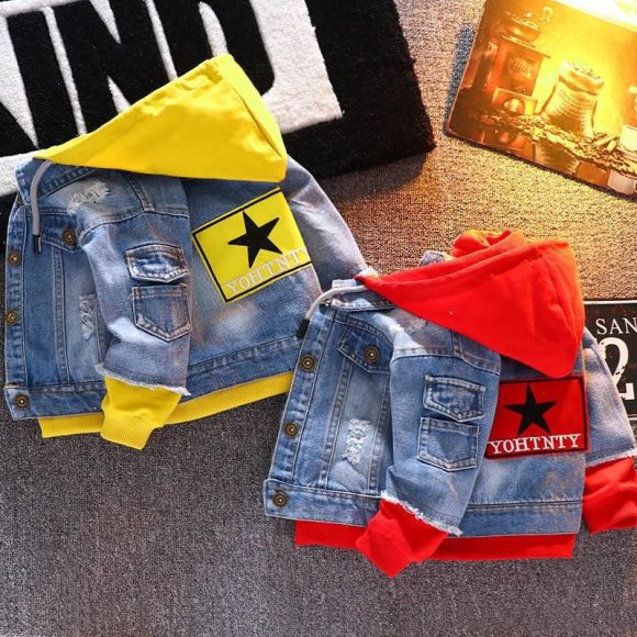 Boys Denim Jacket Spring And Autumn New Children'S Jacket Tops - Image 2
