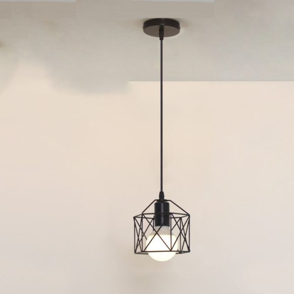 Retro Industrial Style Wrought Iron Chandelier Creative Small Iron Cage - Image 6