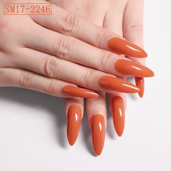 Long Pointed False Nails Solid Color Nails Salon Nails Almond Nail Patches Finger Nails - Image 4