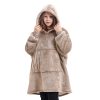 Hooded Pullover Sweater Women's Fall Winter Cold Protection And Warm Pajamas TV Blanket - Image 2