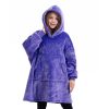 Hooded Pullover Sweater Women's Fall Winter Cold Protection And Warm Pajamas TV Blanket - Image 5