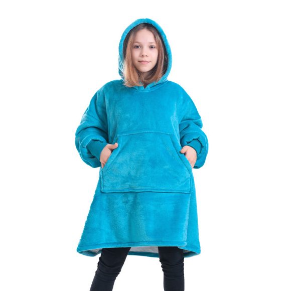 Hooded Pullover Sweater Women's Fall Winter Cold Protection And Warm Pajamas TV Blanket - Image 8