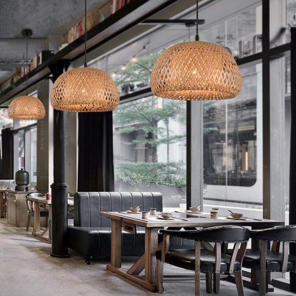 American Garden Bamboo Woven Chandelier Restaurant Southeast Asia Lamps - Image 5