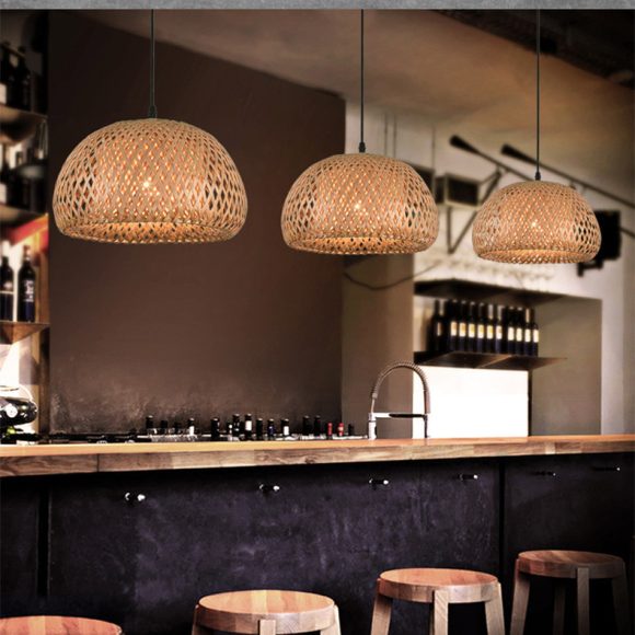 American Garden Bamboo Woven Chandelier Restaurant Southeast Asia Lamps - Image 4