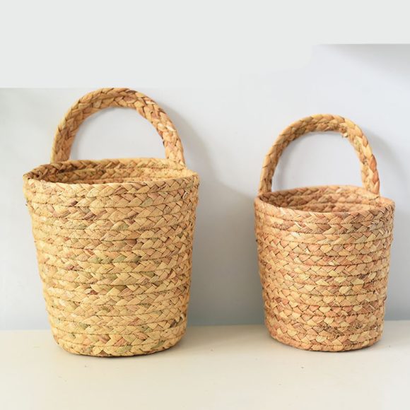 Seaweed Woven Storage Basket Wall Hanging Basket Storage Rack - Image 2