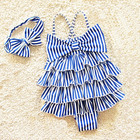 Navy Style Infant Baby Swim One-piece Swimsuit - Image 5