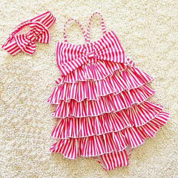 Navy Style Infant Baby Swim One-piece Swimsuit - Image 3