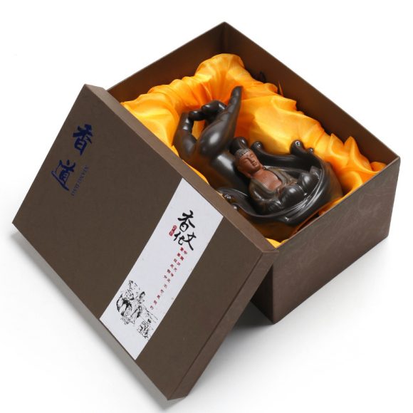 Lotus Bergamot Backflow Incense Burner Creative Ornaments Guanyin Tathagata Ceramic Incense Burner Crafts - Image 5