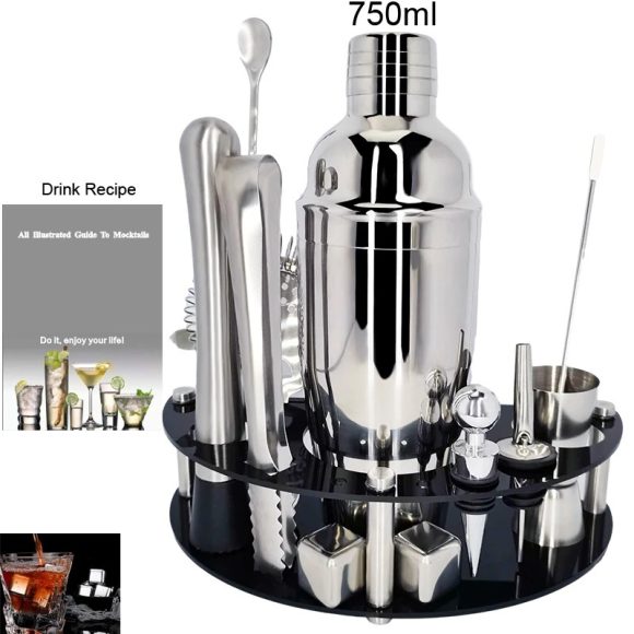 Cross-Border Factory-Selling Stainless Steel Cocktail Shaker Wine Set - Image 3