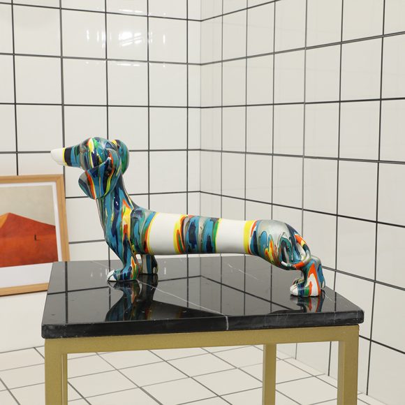 Color Resin Crafts Animal Cartoon Dachshund Dog - Image 2