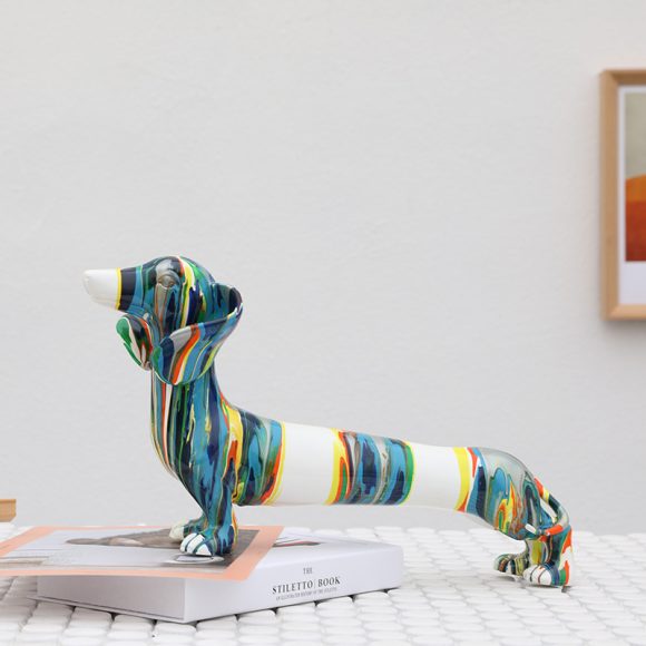 Color Resin Crafts Animal Cartoon Dachshund Dog - Image 6