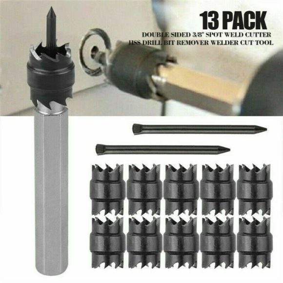 13-piece Set Of Welding Spot Removal Tool, Stainless Steel Special Drill Bit, High-speed Steel Opener - Image 3