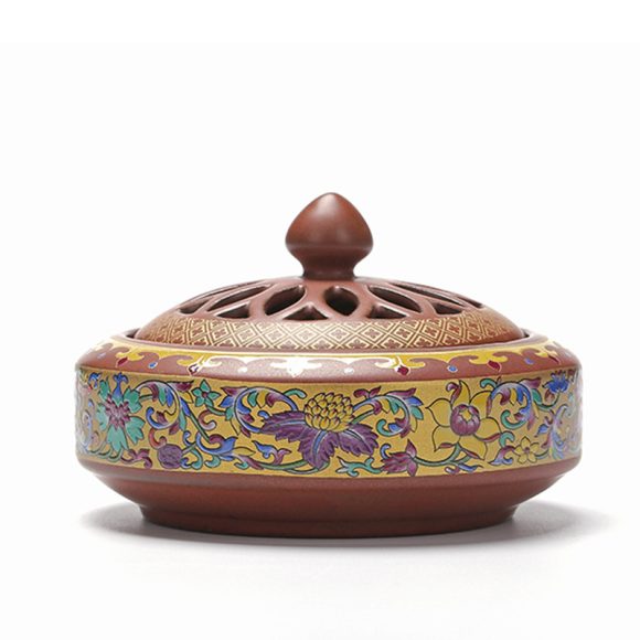 Ceramic Cloisonne Incense Burner, Backward Incense Burner, Incense Channel Enamel - Image 4