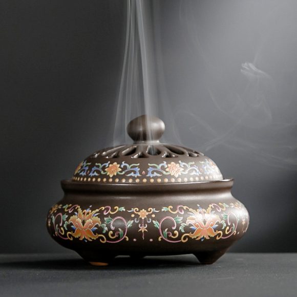 Ceramic Cloisonne Incense Burner, Backward Incense Burner, Incense Channel Enamel - Image 5