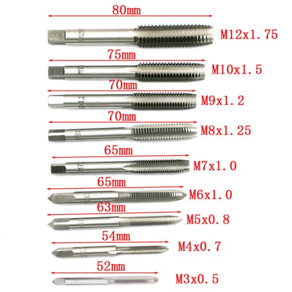 Tap And Die Set Hand Tap Hardware Tool Wrench Wrench Metric Tap Set - Image 5