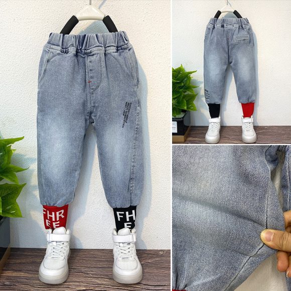 Boys and Girls Jeans Spring Style Handsome Kids - Image 3