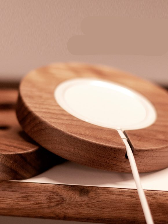 Magnetic Wireless Charger Solid Wood Bracket Base - Image 4